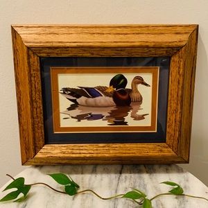 Vintage Mallard Duck Framed Print Wall Art